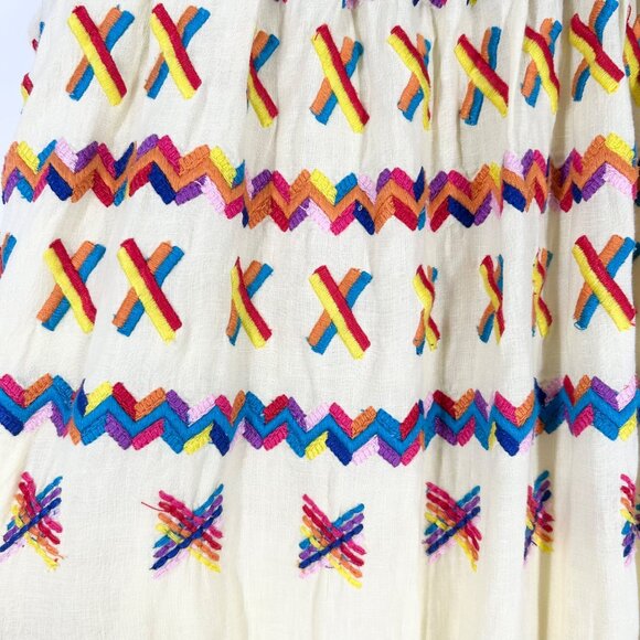 All Things Mochi Remi 100% Linen Embroidered Midi Dress - Picture 8 of 11